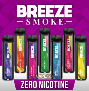 BREEZE SMOKE PRO (ZERO NICOTINE) 2000 PUFFS DISPOSABLE VAPE