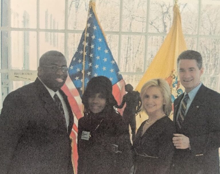 Deshon Johnson College Scholarship Pictures With Naomi And Former Jim McGreevey And Form Montclair Mayor Bob Russo