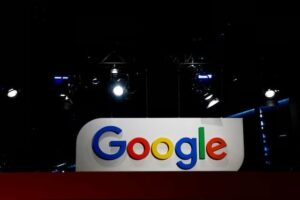 the logo of google is seen at the viva technology conference at porte de versailles exhibition center in paris france june 14 2023 photo reuters