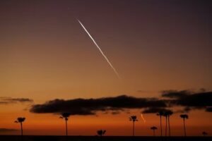 launch of a spacex falcon 9 rocket carrying 22 starlink satellites is seen over the pacific ocean from encinitas california us april 1 2024 photo reuters