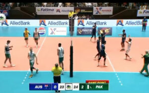 pakistan won the first set 26 24 followed by a 25 19 victory in the second set and clinched the third set 25 23 screengrab