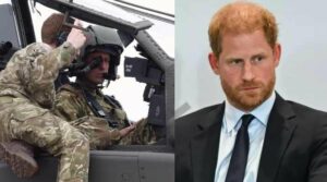 Prince William rocks Harry as he flies gunship helicopter to celebrate new honour