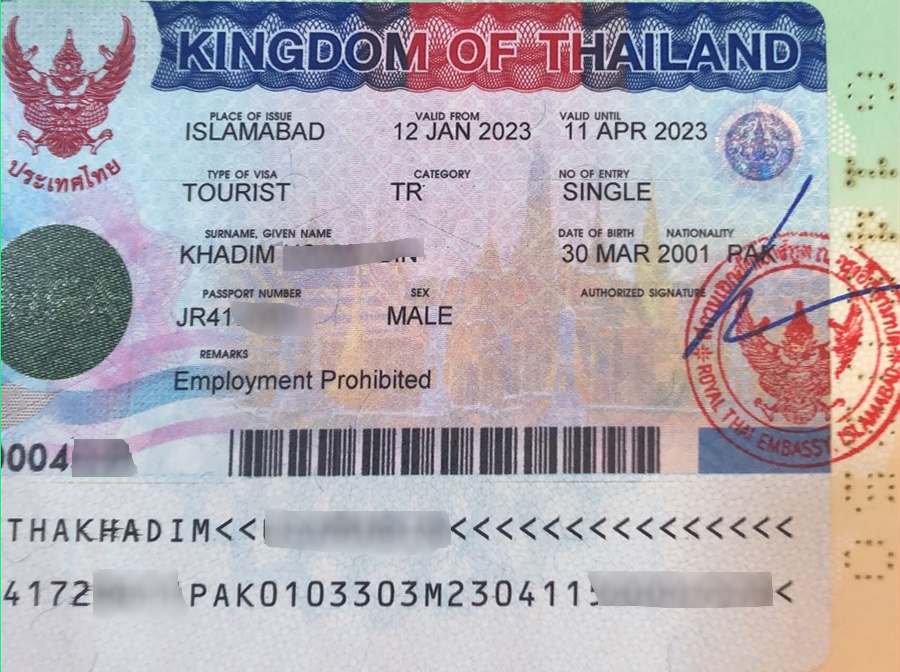 Thailand visit visa fee in Pakistan from May 2024