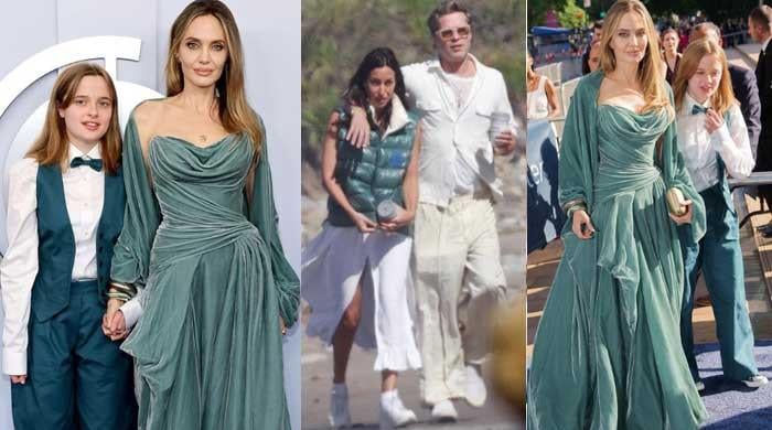 Angelina Jolie oozes glam as Brad Pitt, Ines de Roman romance heats up