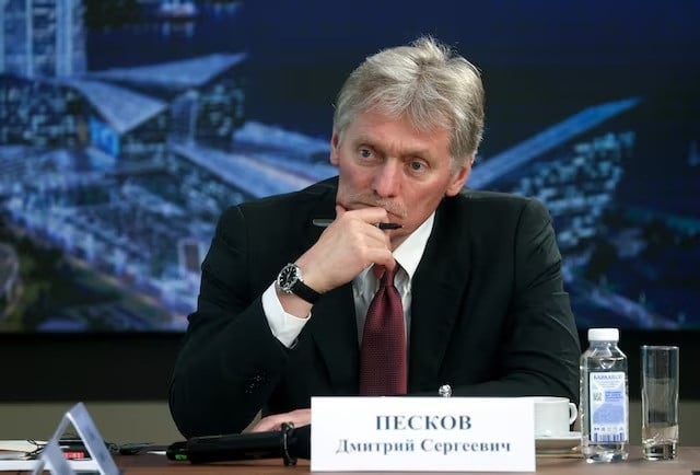 kremlin spokesman dmitry peskov attends a meeting at lakhta centre business tower in saint petersburg russia june 5 2024 photo reuters