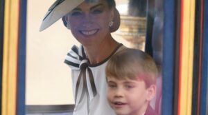 Prince Louis celebrates mom Kate's return as he dances with crowd