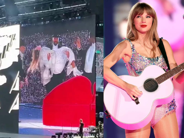 Taylor Swift and Travis Kelce make their stage debut at London's Eras Tour show