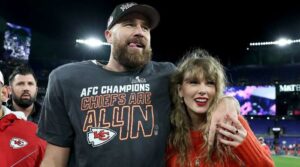 Travis Kelce moves body to beat of Taylor Swift's 'So High School'